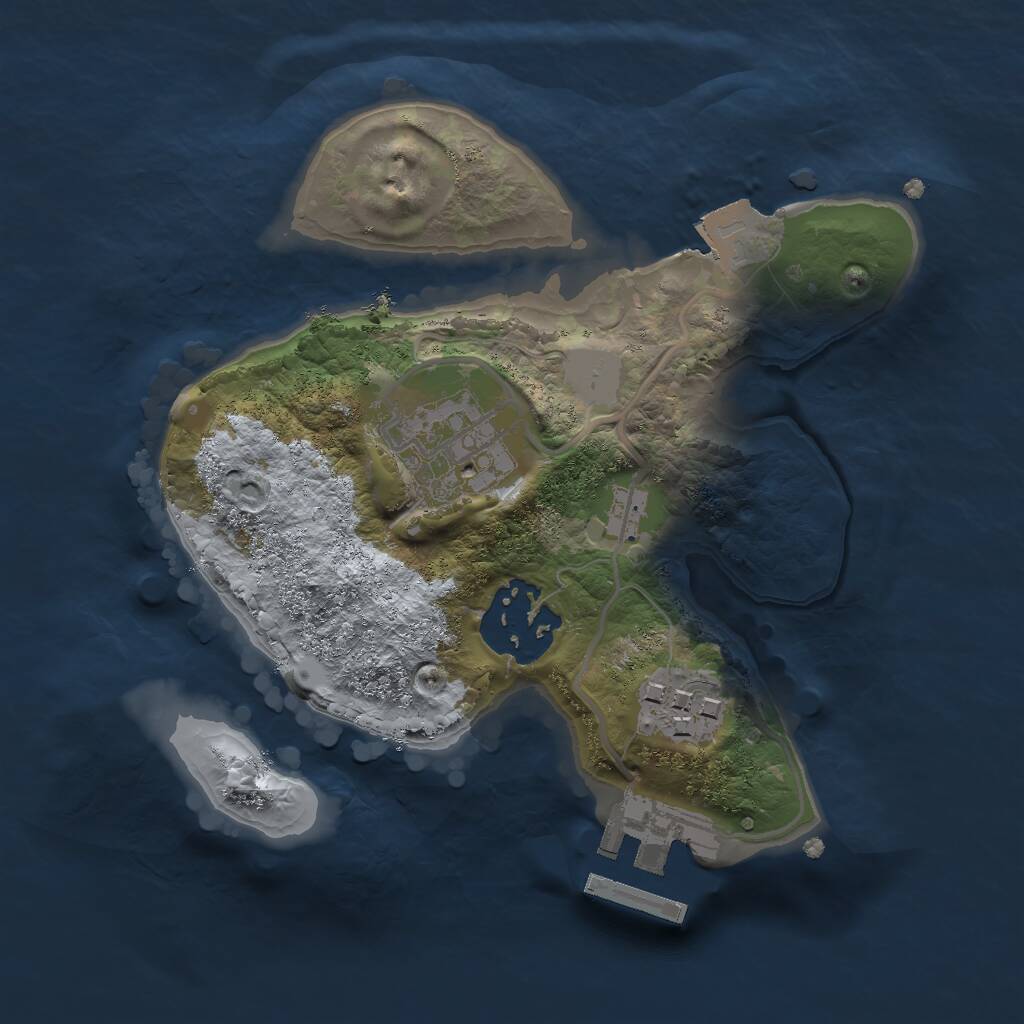 Rust Map: Procedural Map, Size: 2000, Seed: 934587115, 5 Monuments