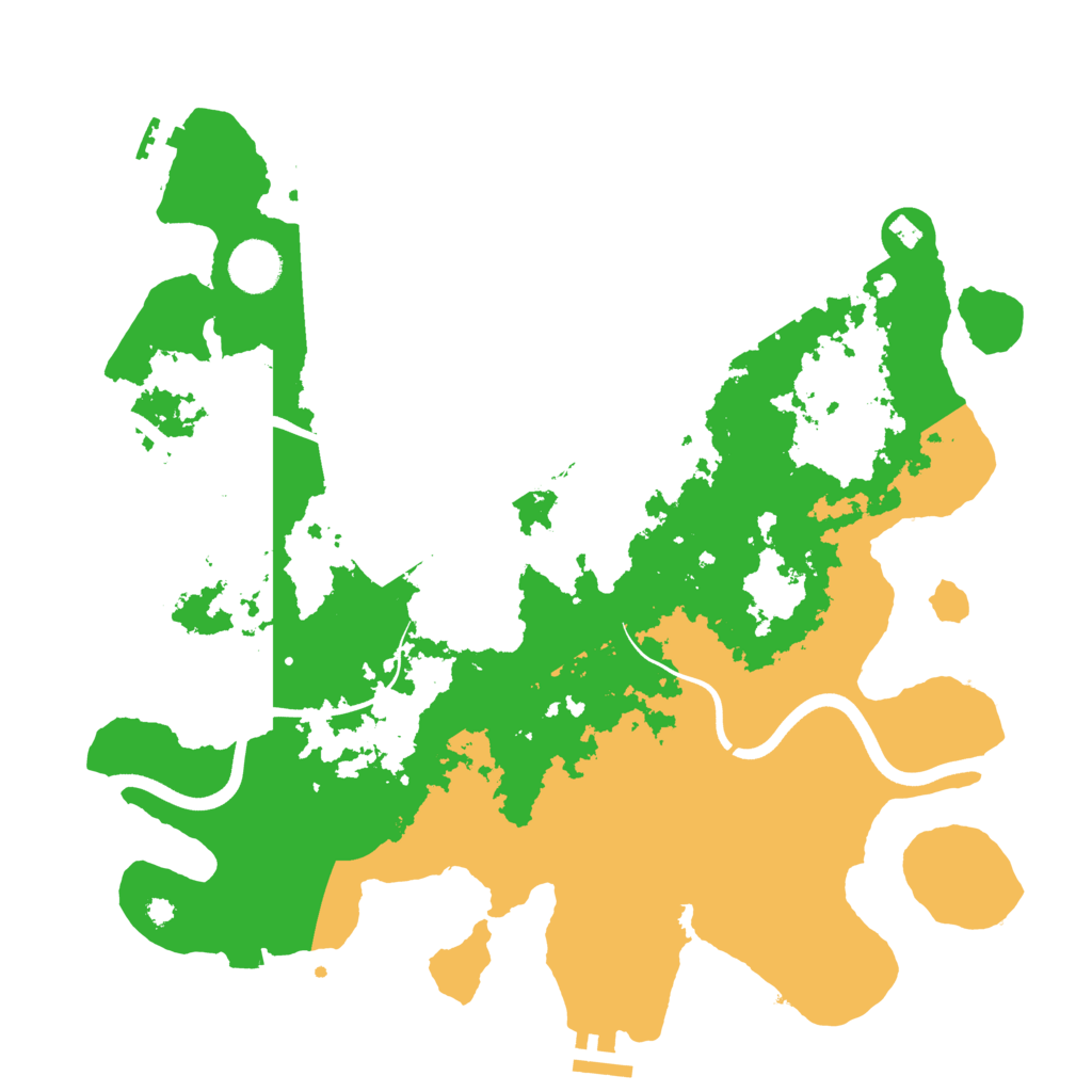 Biome Rust Map: Procedural Map, Size: 3700, Seed: 653090153