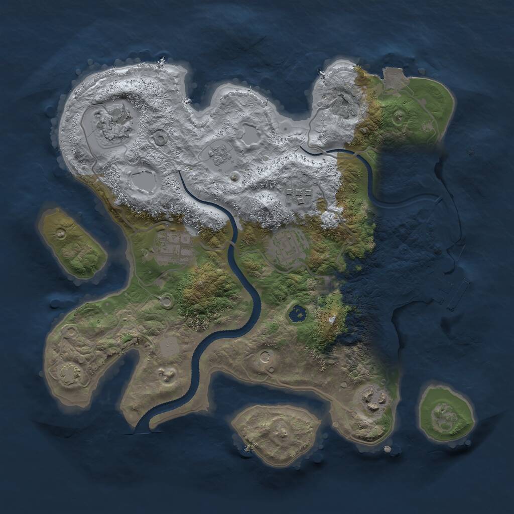 Rust Map: Procedural Map, Size: 3000, Seed: 4645644, 10 Monuments