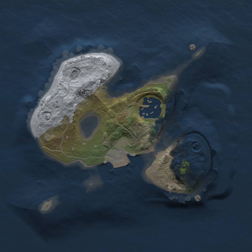 Rust Map: Procedural Map, Size: 1700, Seed: 55555, 2 Monuments