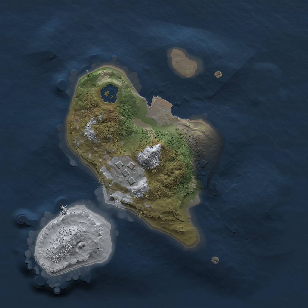 Rust Map: Procedural Map, Size: 1700, Seed: 9999, 2 Monuments