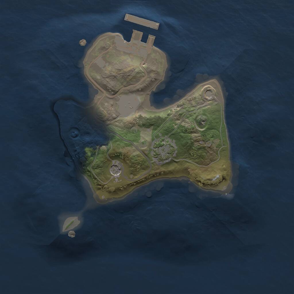 Rust Map: Procedural Map, Size: 1700, Seed: 55557, 4 Monuments