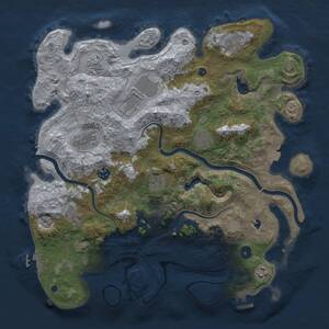 Thumbnail Rust Map: Procedural Map, Size: 4000, Seed: 439612624, 16 Monuments