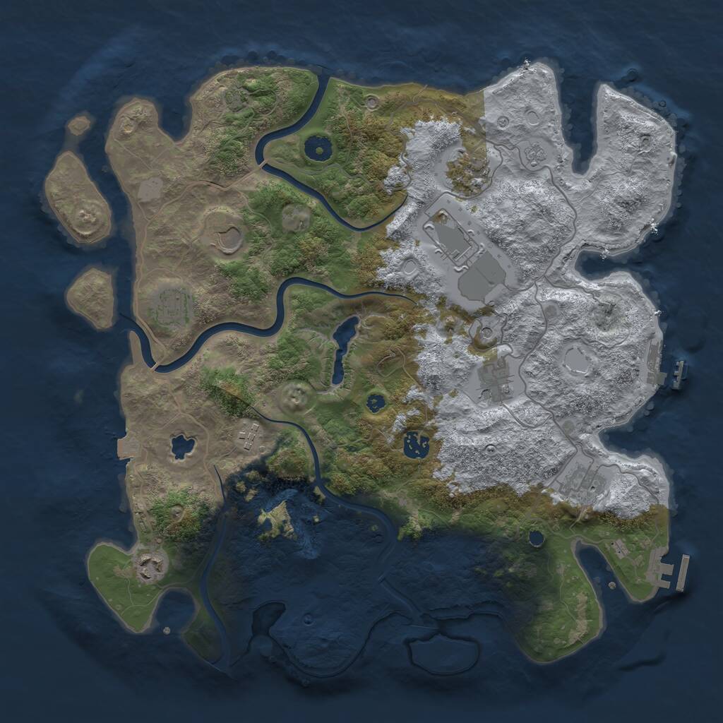 Rust Map: Procedural Map, Size: 4000, Seed: 21875, 15 Monuments