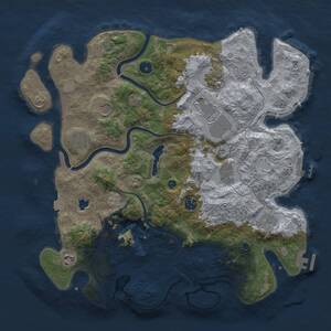Thumbnail Rust Map: Procedural Map, Size: 4000, Seed: 21875, 15 Monuments