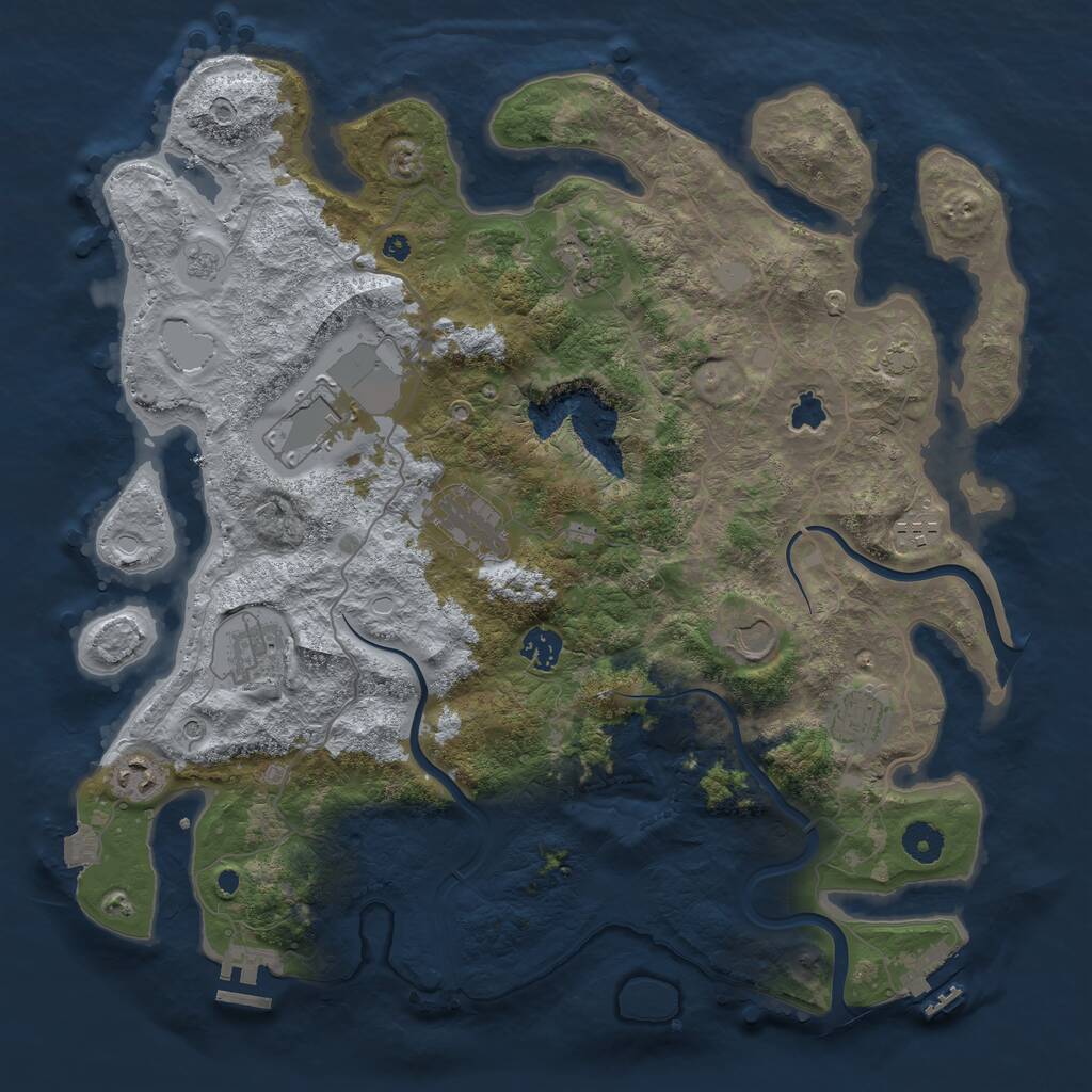 Rust Map: Procedural Map, Size: 4000, Seed: 1639309664, 15 Monuments
