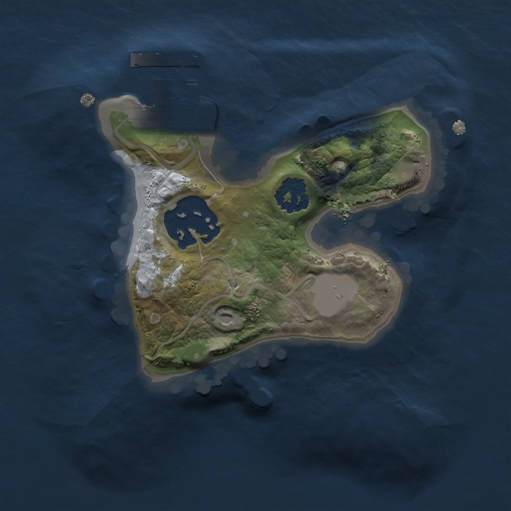 Rust Map: Procedural Map, Size: 1500, Seed: 2020174316, 3 Monuments