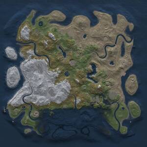 Thumbnail Rust Map: Procedural Map, Size: 4500, Seed: 5678132, 15 Monuments