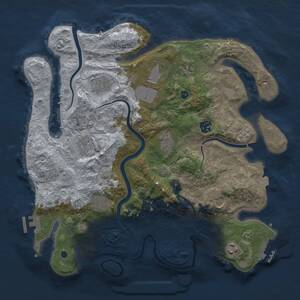 Thumbnail Rust Map: Procedural Map, Size: 3750, Seed: 728461114, 16 Monuments