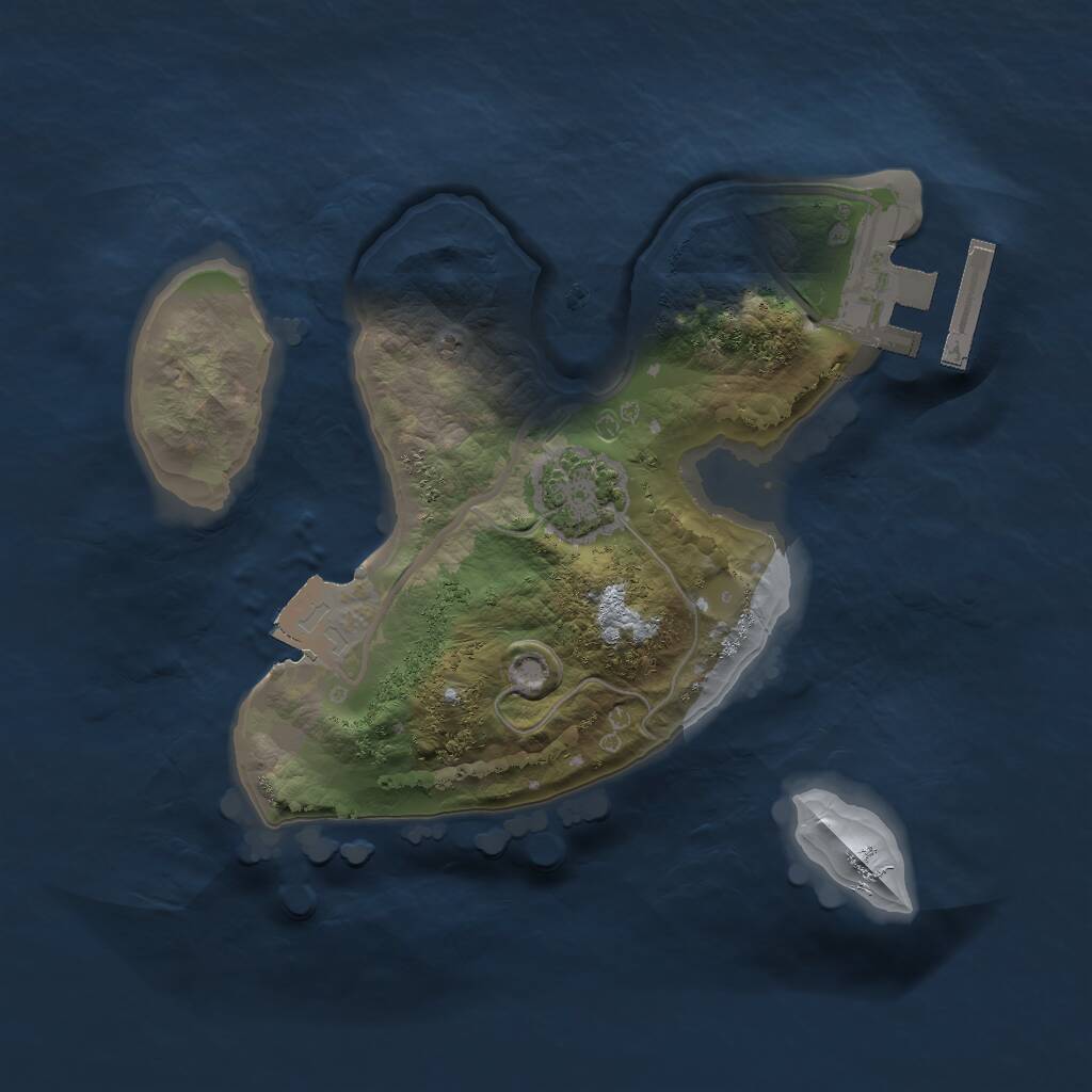 Rust Map: Procedural Map, Size: 1700, Seed: 4200, 3 Monuments