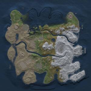 Thumbnail Rust Map: Procedural Map, Size: 3500, Seed: 2000176701, 14 Monuments