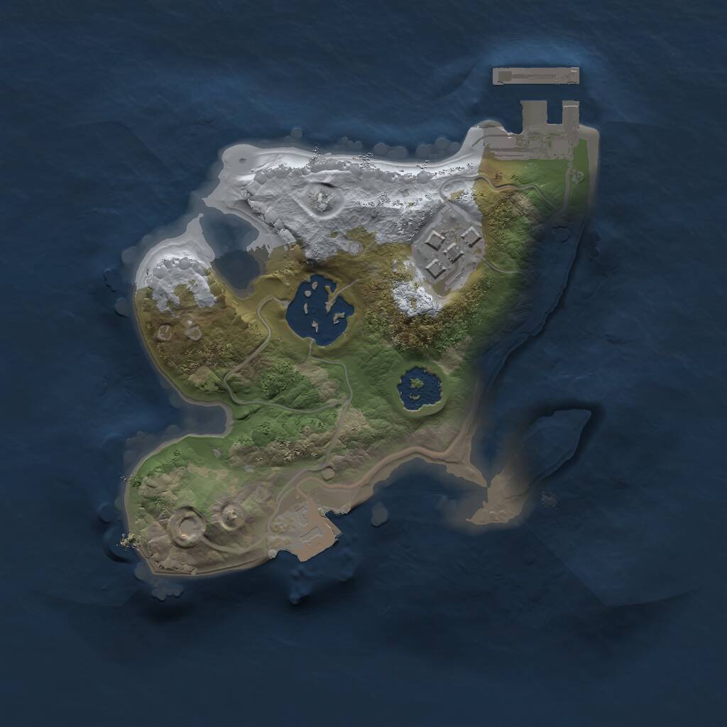 Rust Map: Procedural Map, Size: 1700, Seed: 888, 4 Monuments
