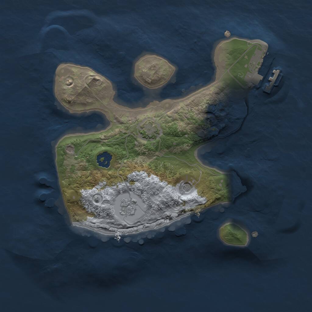 Rust Map: Procedural Map, Size: 2000, Seed: 77790, 5 Monuments