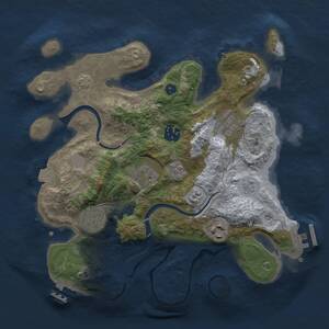 Thumbnail Rust Map: Procedural Map, Size: 3000, Seed: 15027, 12 Monuments