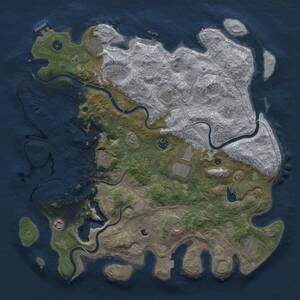 Thumbnail Rust Map: Procedural Map, Size: 4500, Seed: 1538276455, 17 Monuments