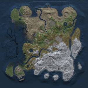 Thumbnail Rust Map: Procedural Map, Size: 3500, Seed: 1711, 13 Monuments