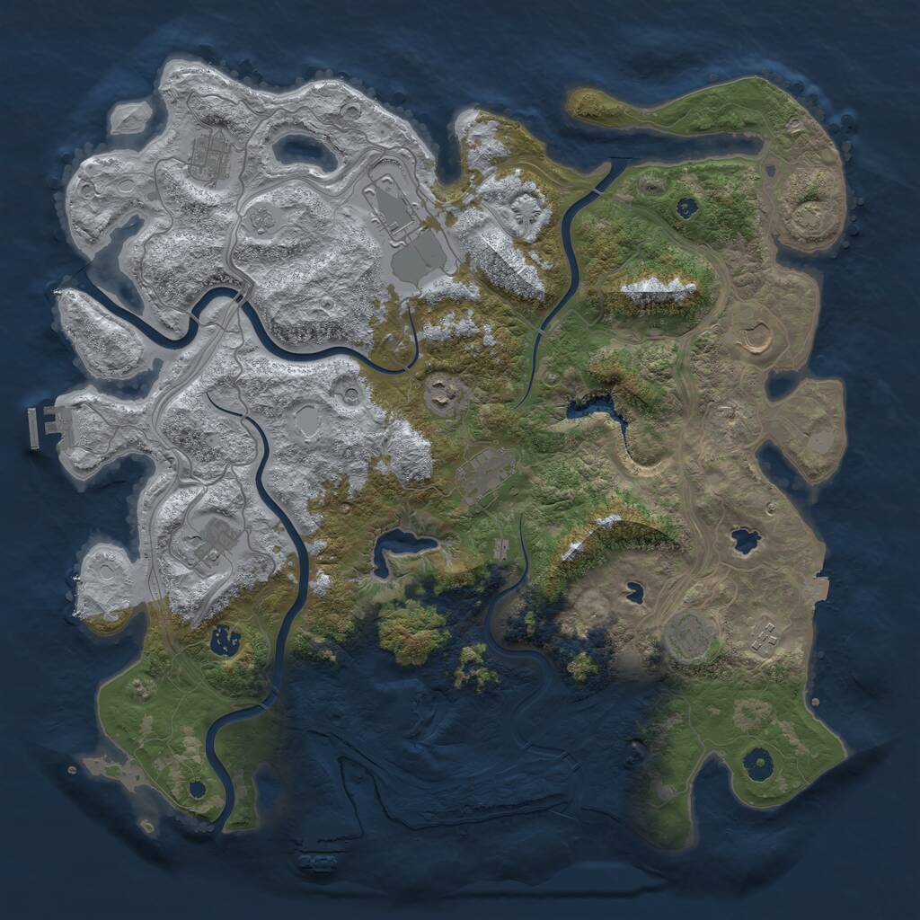 Rust Map: Procedural Map, Size: 4500, Seed: 146541651, 15 Monuments