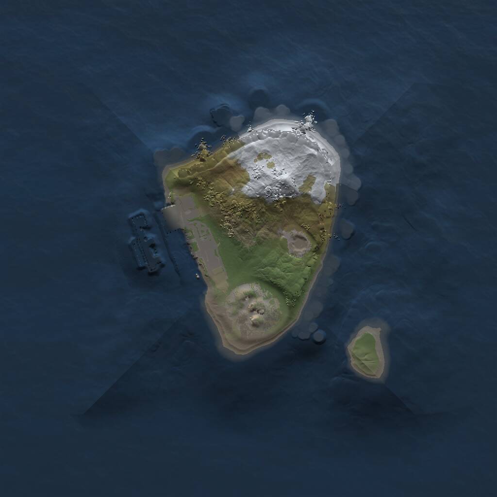 Rust Map: Procedural Map, Size: 1400, Seed: 777, 2 Monuments