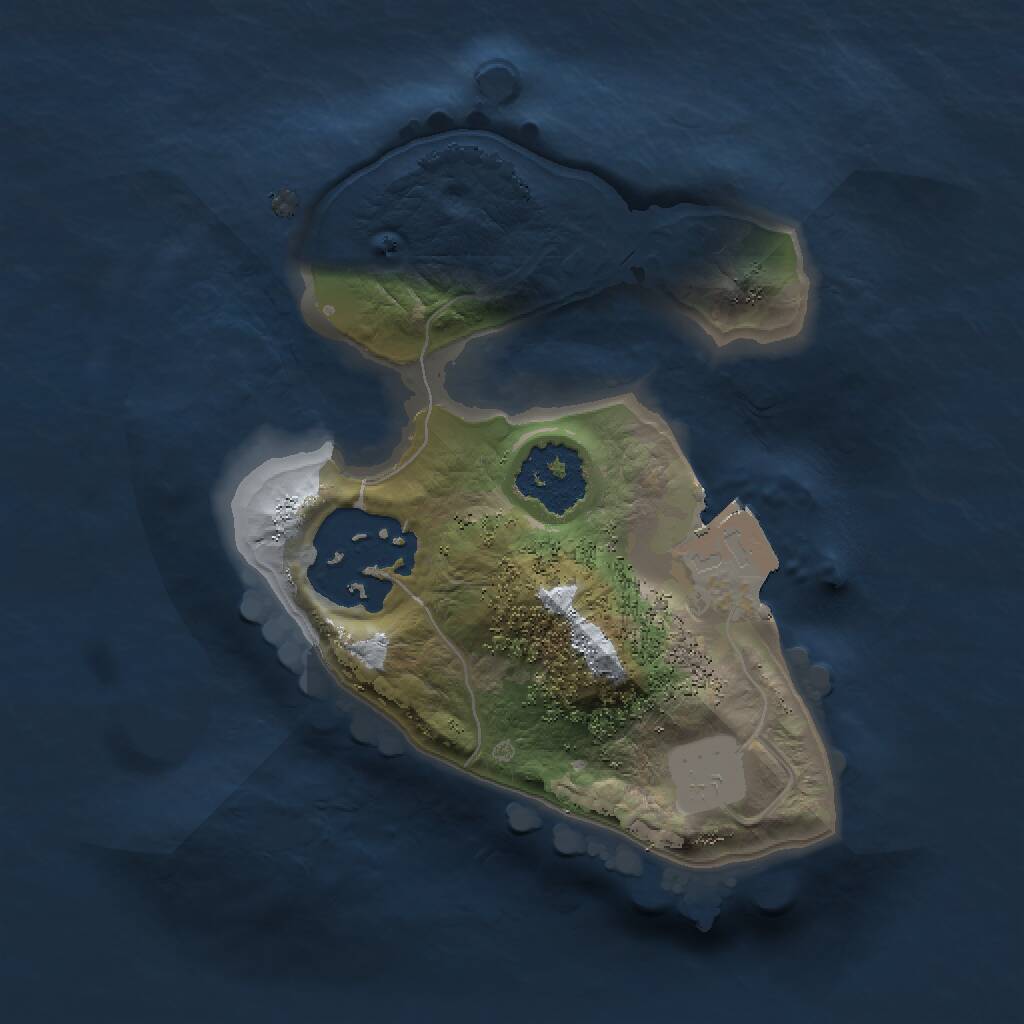 Rust Map: Procedural Map, Size: 1500, Seed: 1793167733, 2 Monuments