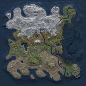 Thumbnail Rust Map: Procedural Map, Size: 4000, Seed: 2086038242, 16 Monuments