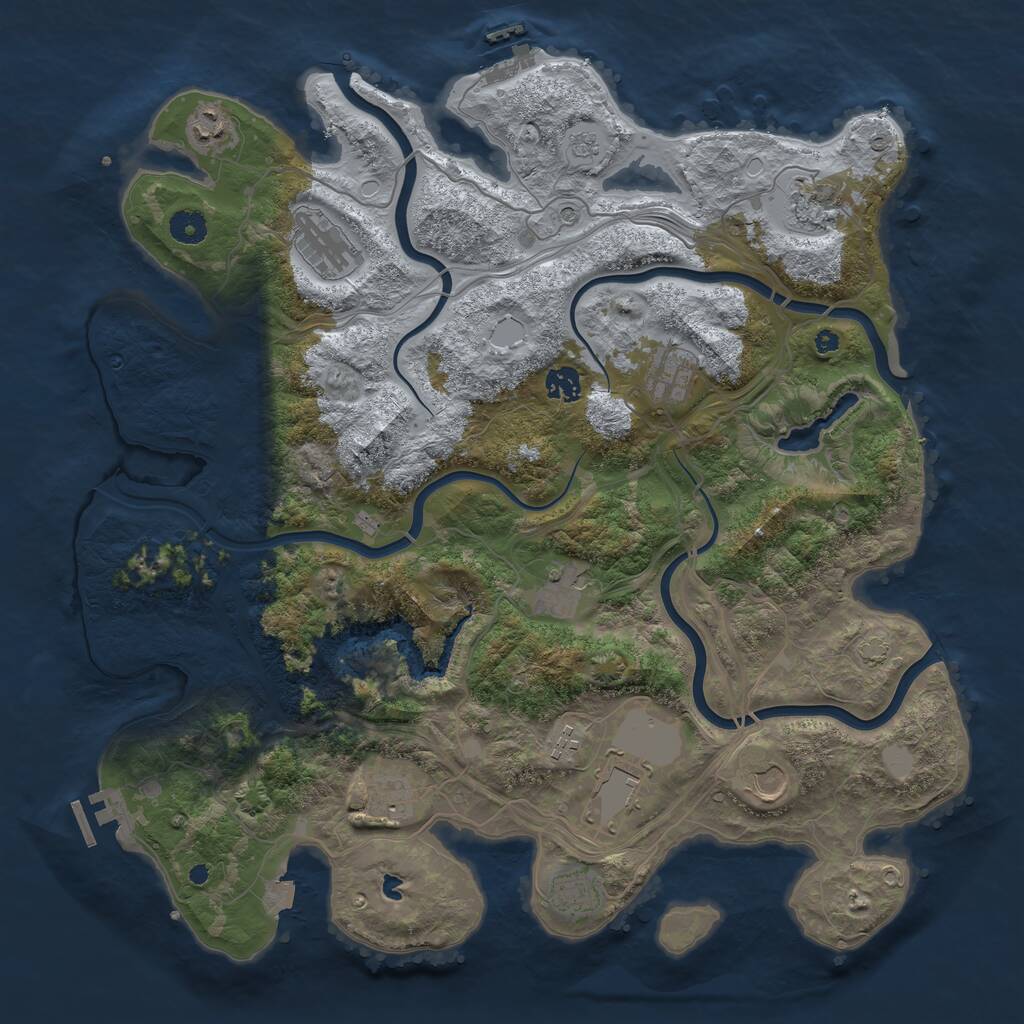 Rust Map: Procedural Map, Size: 4250, Seed: 1526120910, 17 Monuments