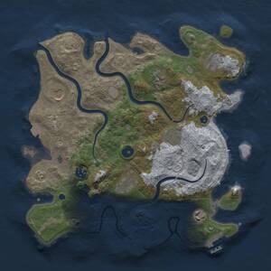 Thumbnail Rust Map: Procedural Map, Size: 3500, Seed: 485423092, 13 Monuments