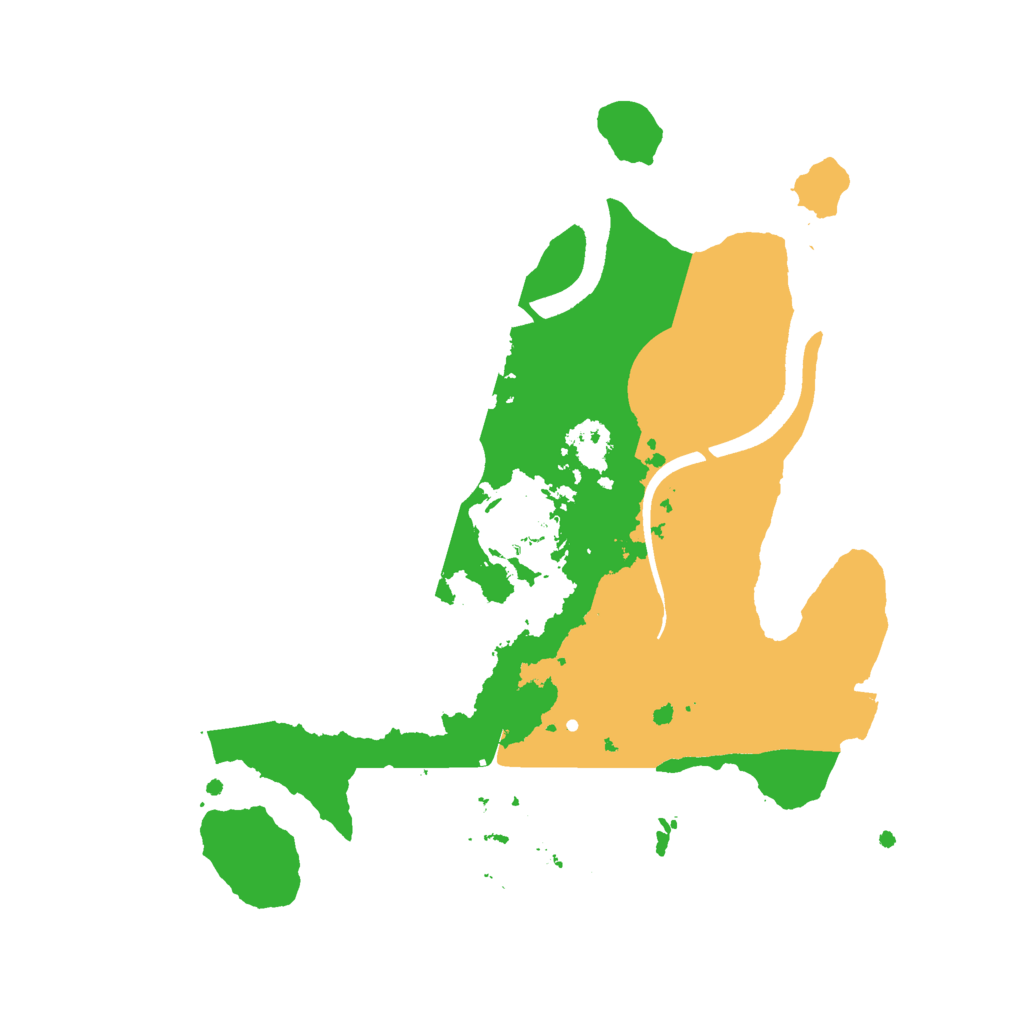 Biome Rust Map: Procedural Map, Size: 2500, Seed: 45455566