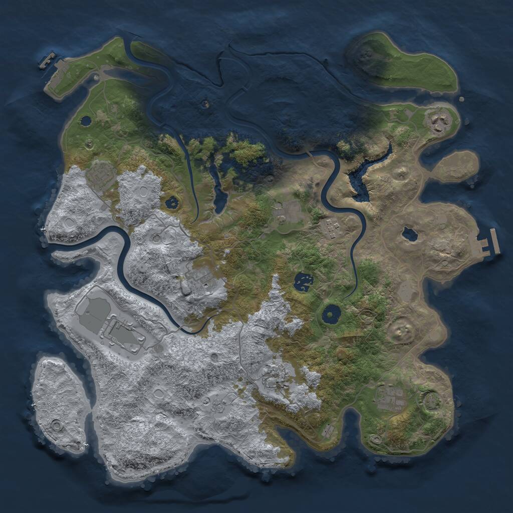 Rust Map: Procedural Map, Size: 4000, Seed: 346929139, 15 Monuments