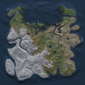 Thumbnail Rust Map: Procedural Map, Size: 4000, Seed: 346929139, 15 Monuments