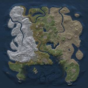 Thumbnail Rust Map: Procedural Map, Size: 4250, Seed: 4693, 17 Monuments