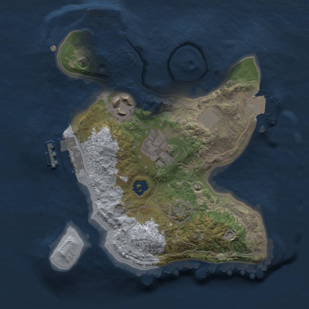 Rust Map: Procedural Map, Size: 2000, Seed: 119617478, 6 Monuments