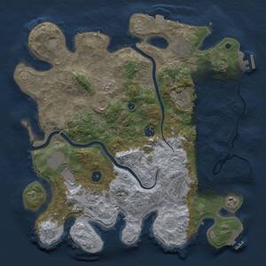 Thumbnail Rust Map: Procedural Map, Size: 3800, Seed: 586686799, 15 Monuments
