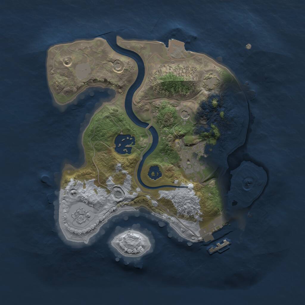 Rust Map: Procedural Map, Size: 2200, Seed: 745767136, 7 Monuments