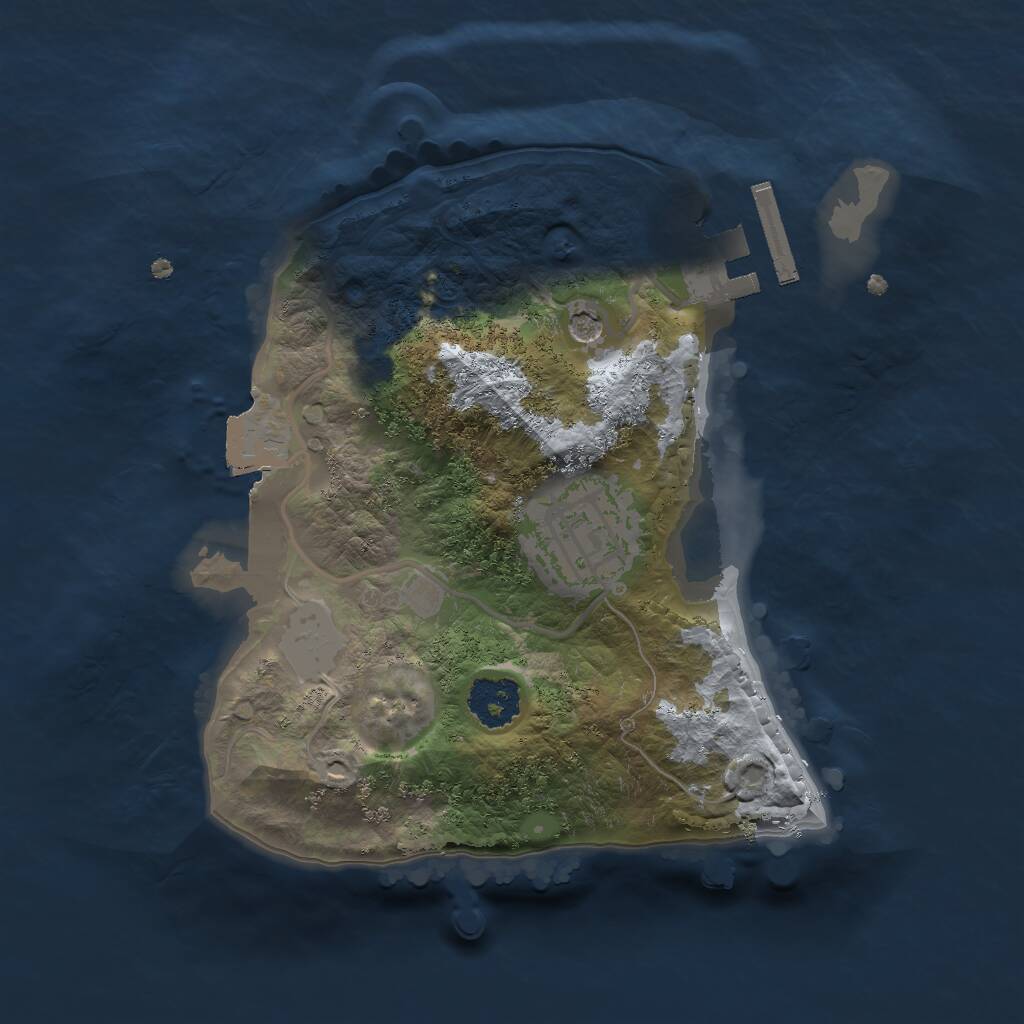 Rust Map: Procedural Map, Size: 2001, Seed: 13088, 4 Monuments