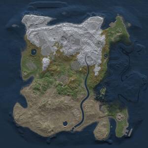 Thumbnail Rust Map: Procedural Map, Size: 3700, Seed: 1636336730, 16 Monuments