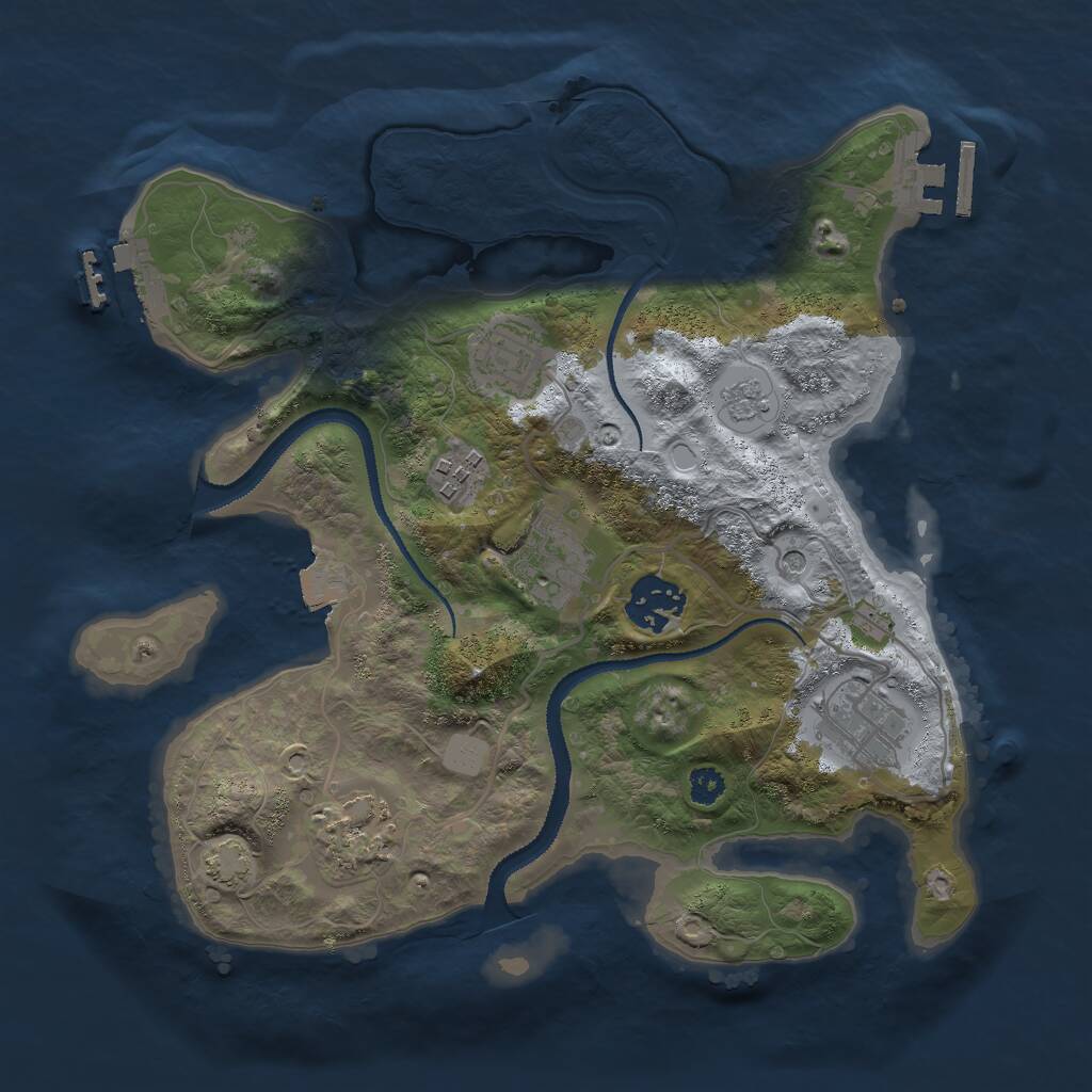 Rust Map: Procedural Map, Size: 2950, Seed: 1337, 12 Monuments