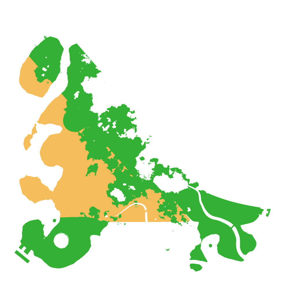 Biome Rust Map: Procedural Map, Size: 3500, Seed: 154395329