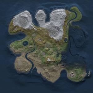 Thumbnail Rust Map: Procedural Map, Size: 2700, Seed: 1774958474, 9 Monuments