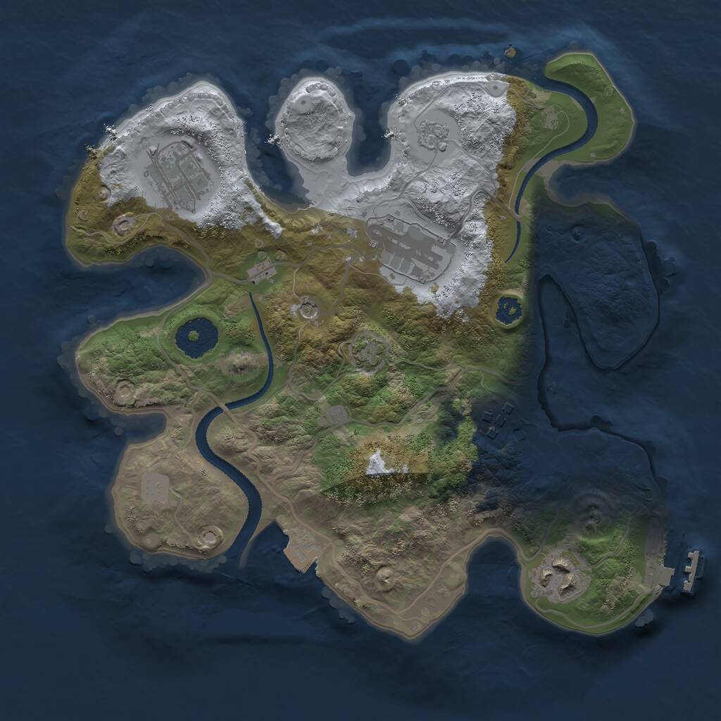 Rust Map: Procedural Map, Size: 2700, Seed: 1774958474, 9 Monuments