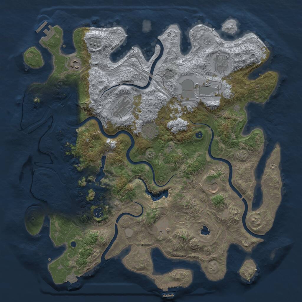 Rust Map: Procedural Map, Size: 4250, Seed: 1509021735, 15 Monuments