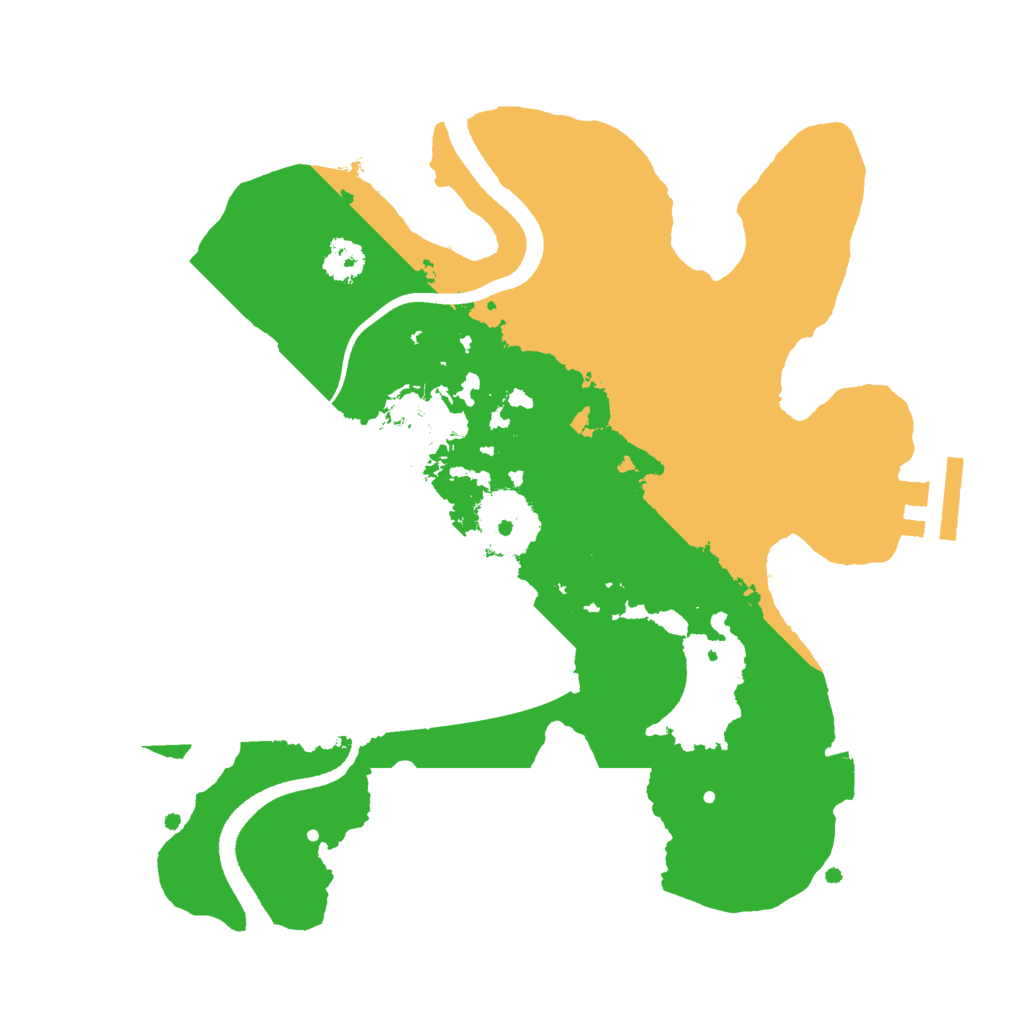 Biome Rust Map: Procedural Map, Size: 2500, Seed: 48682