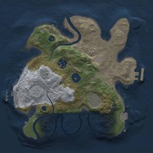 Thumbnail Rust Map: Procedural Map, Size: 2500, Seed: 48682, 8 Monuments