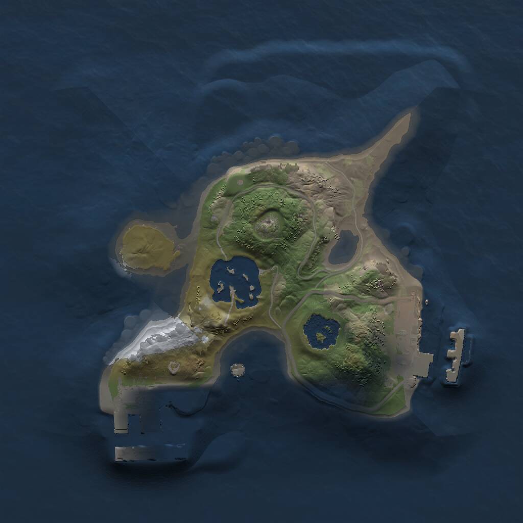 Rust Map: Procedural Map, Size: 1500, Seed: 422371987, 4 Monuments