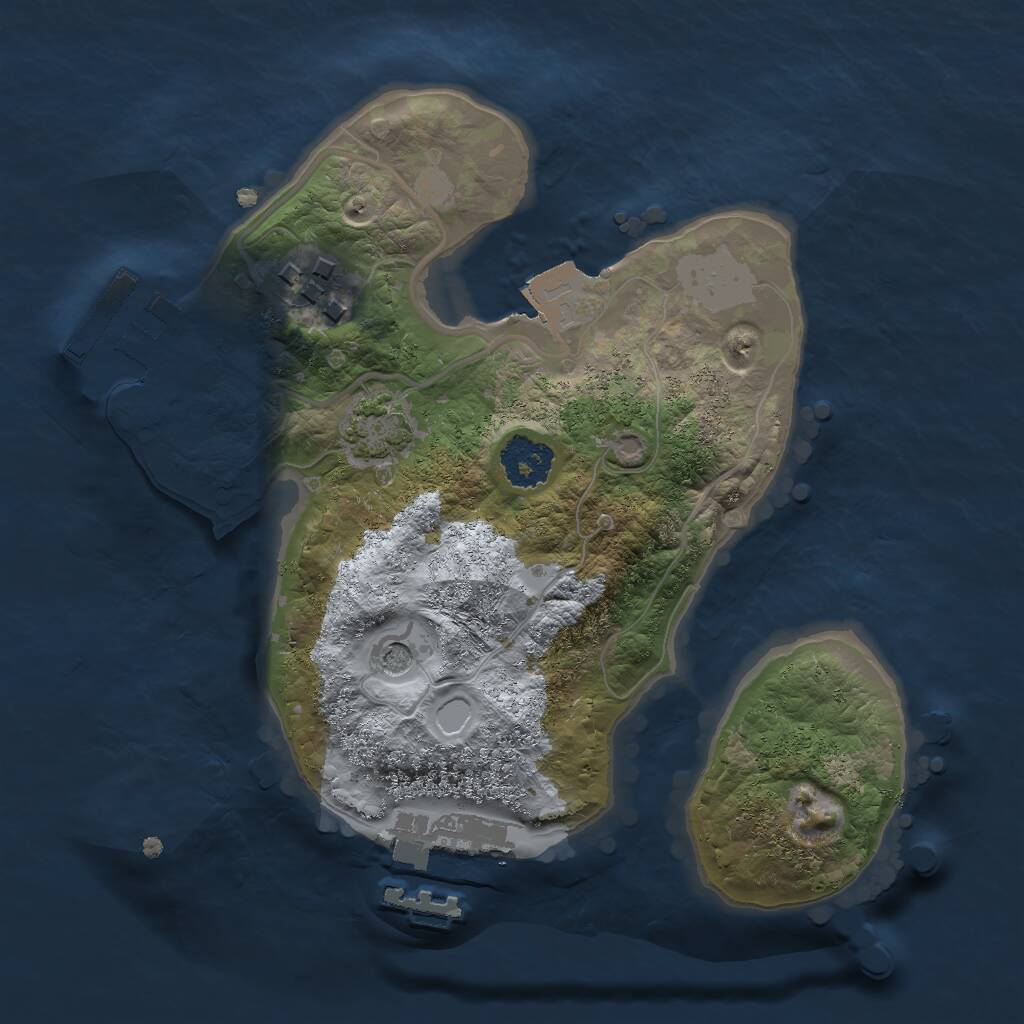Rust Map: Procedural Map, Size: 2000, Seed: 578369846, 6 Monuments