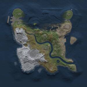 Thumbnail Rust Map: Procedural Map, Size: 2600, Seed: 54321, 8 Monuments