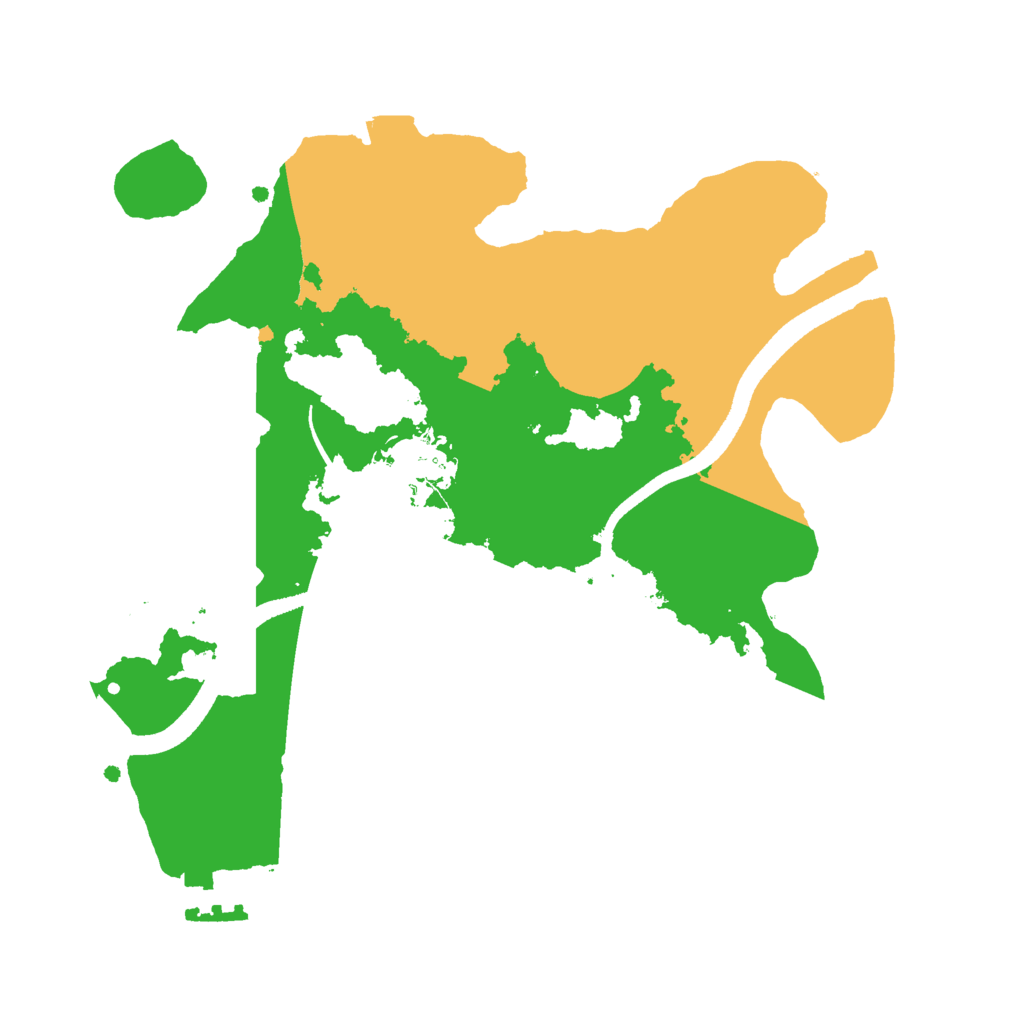 Biome Rust Map: Procedural Map, Size: 2500, Seed: 1258654915