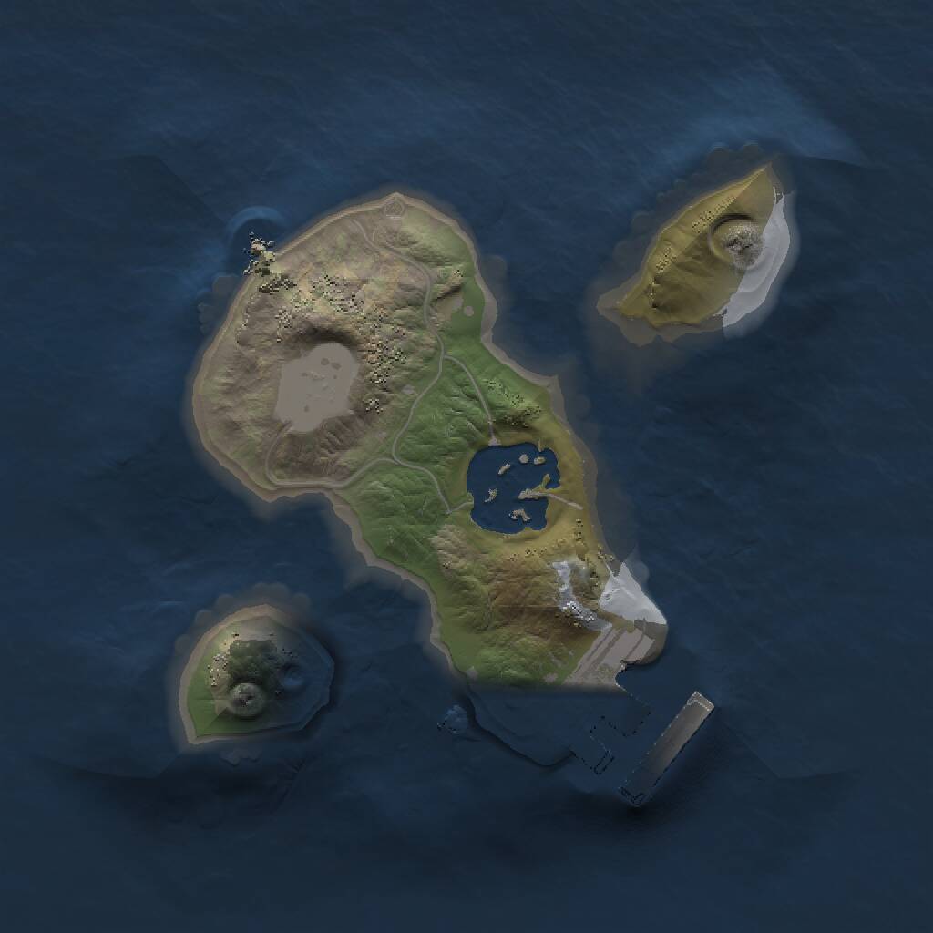 Rust Map: Procedural Map, Size: 1500, Seed: 751636776, 3 Monuments