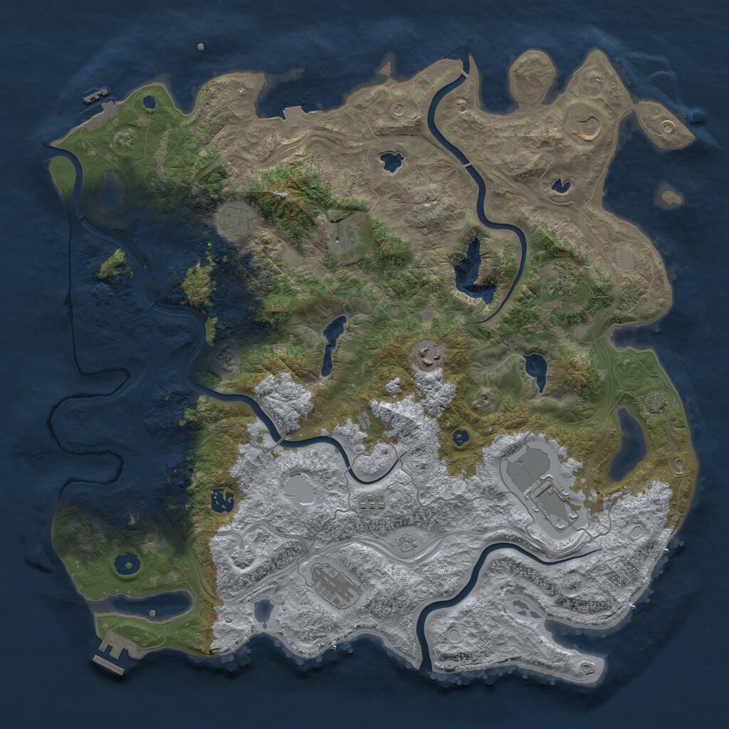 Rust Map: Procedural Map, Size: 4500, Seed: 13111983, 15 Monuments