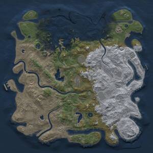 Thumbnail Rust Map: Procedural Map, Size: 4750, Seed: 645326774, 17 Monuments