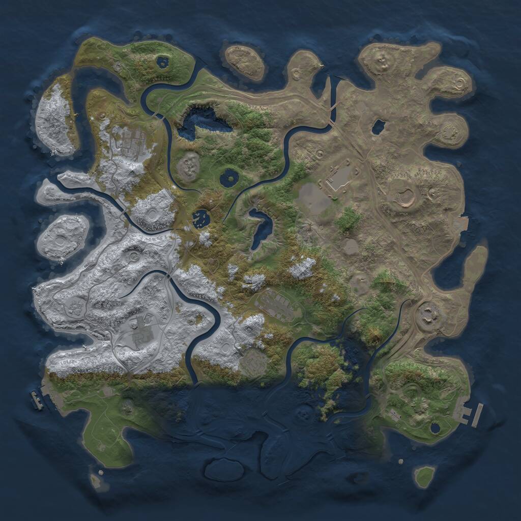 Rust Map: Procedural Map, Size: 4250, Seed: 1344, 15 Monuments